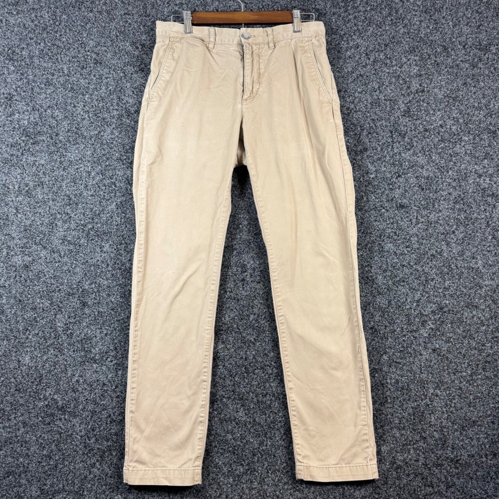 Lacoste Mens Regular Fit Chino‎ Pants Tan Khaki Stretch Cotton US 30 L32